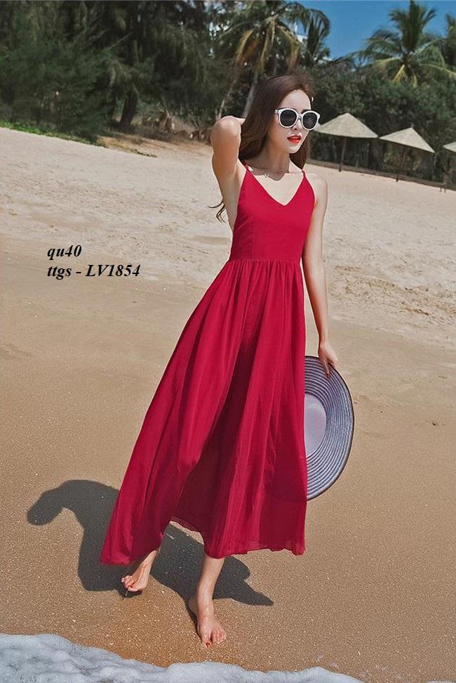 ttgs - LV1854 Đầm maxi đi biển thời trang