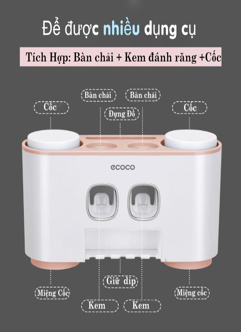 Bộ nhả kem đánh răng cao cấp Ecoco 4 IN 1 ĐA NĂNG