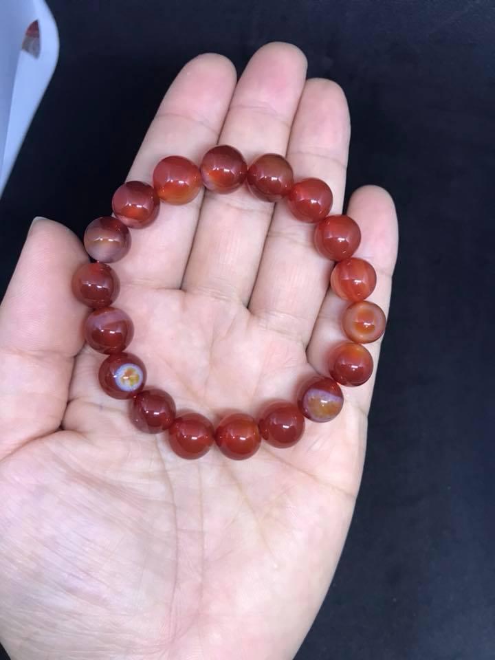 [HCM]VÒNG TAY ĐÁ MÃ NÃO ĐỎ 10LY.