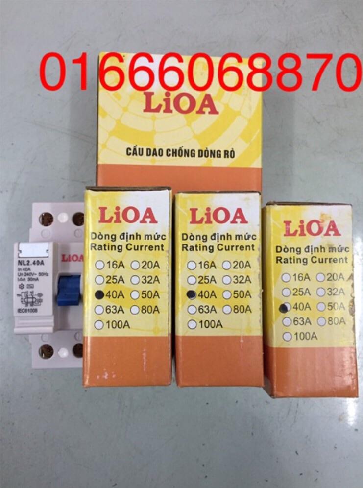 Át chống giật LiOA 40A , CB chống dòng dò 30mA