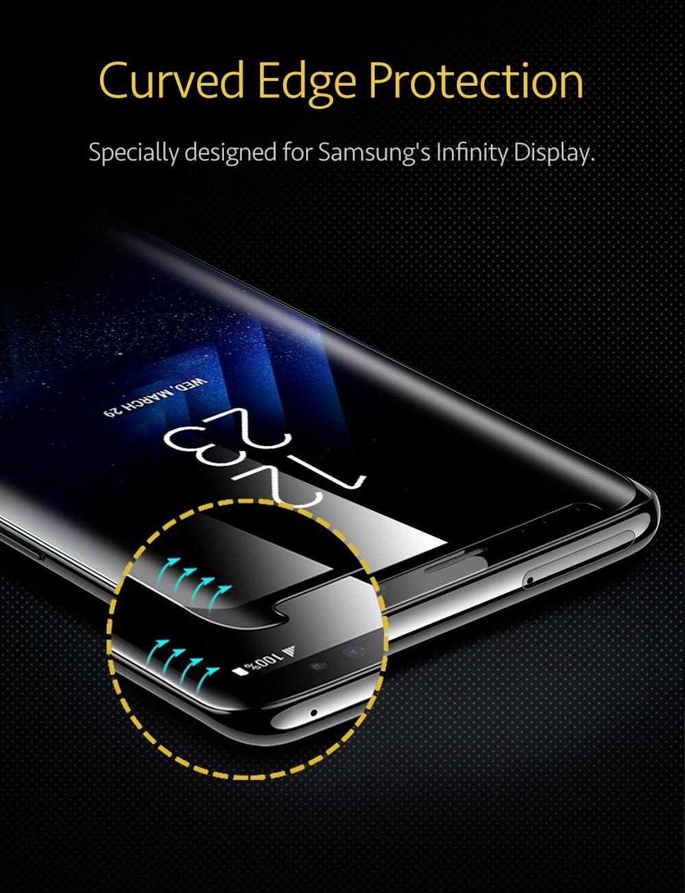 Miếng dán 5D Full màn cho Samsung Galaxy S8 Plus - Đen