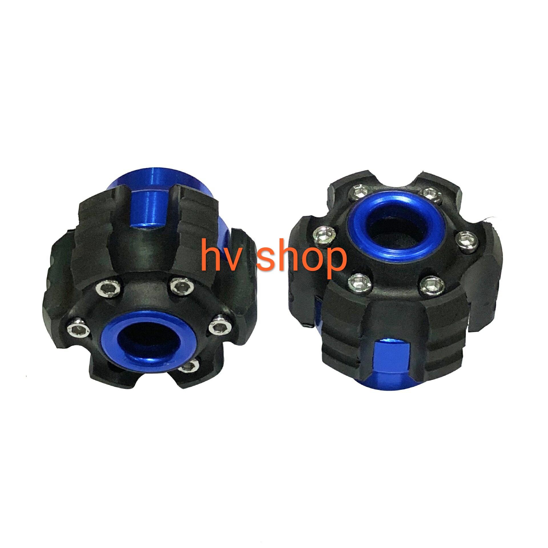 gu chong do xe may bộ 2 gù chống đổ trước moto xe máy HV 7 cao cấp ( xanh dương ) ( 1 cặp )