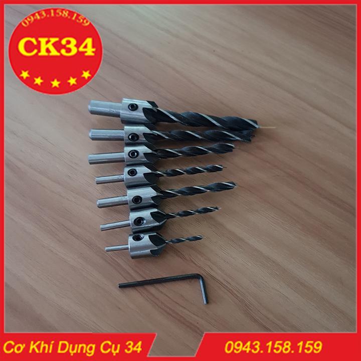 Bộ 7 mũi khoan gỗ doa lỗ vít