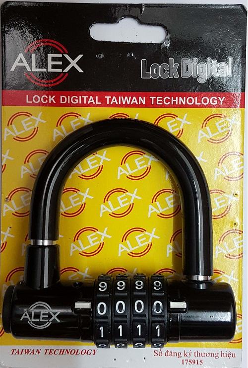 Ổ Khóa Số Alex - Cao Cấp ( Màu đen & đỏ )