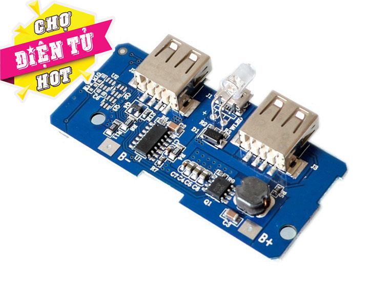 Mạch Sạc Dự Phòng 2A - 2 Cổng USB
