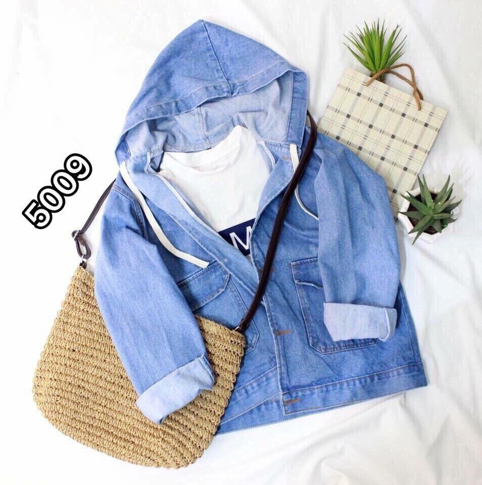 [HCM]Áo Khoác Jeans Nữ Có Nón Cao Cấp N5009-10