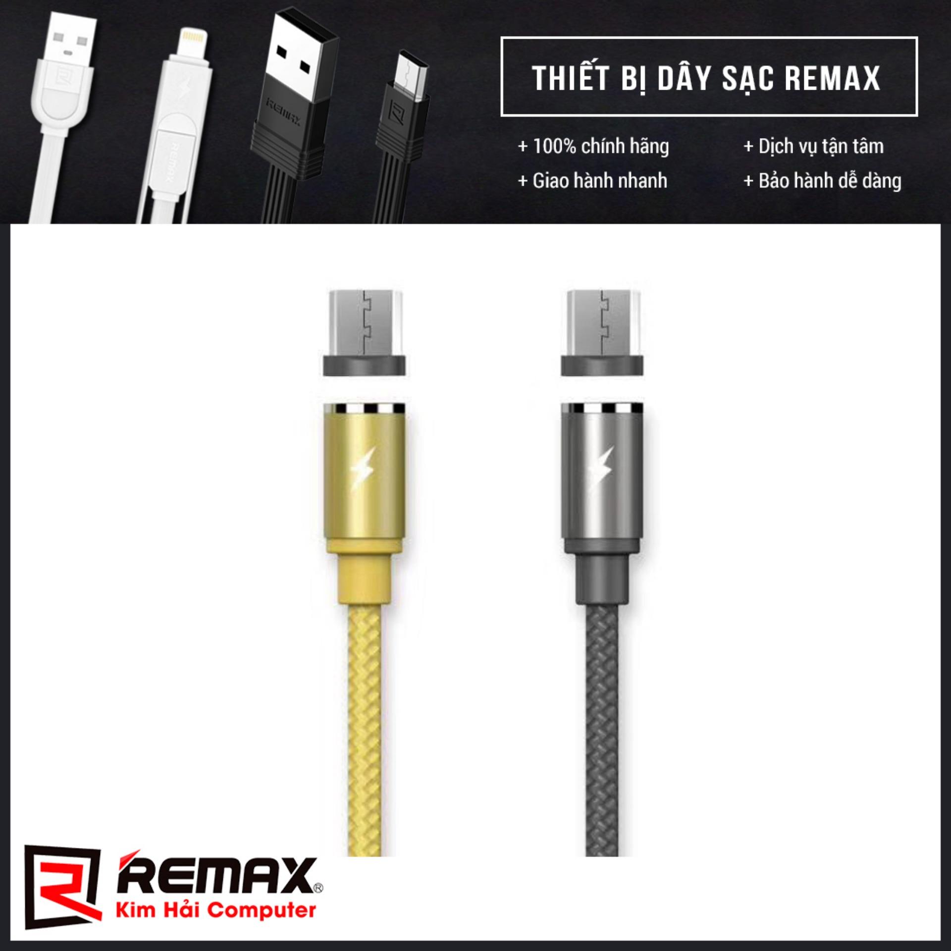 CÁP SẠC NAM CHÂM CỔNG ANDROID REMAX RC-095m (Vàng) - Kim Hải Computer