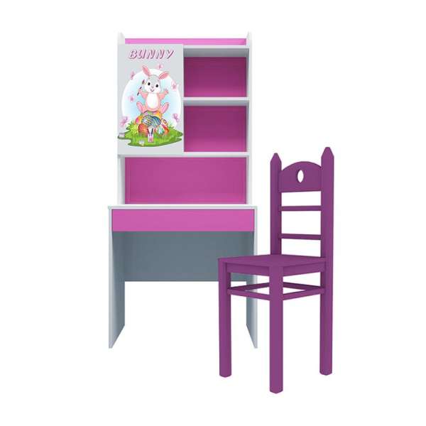 Bộ bàn học có giá sách hình Bunny chúa 80cm