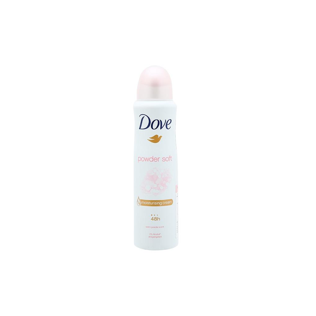Xịt khử mùi dưỡng da Dove Powder Soft 150ml Hồng nhạt 