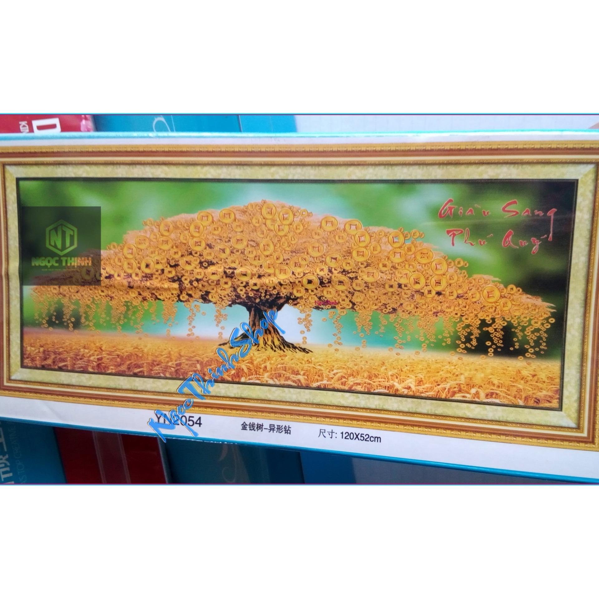 Tranh đính đá Cây tiền vàng YN2054-Ngọc Thịnh