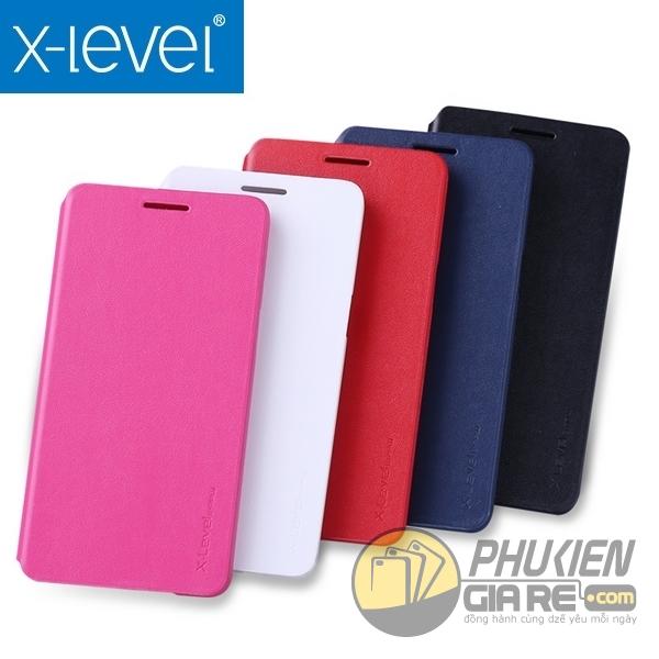Bao da X-level FIBCOLOR cho iPhone XS, iPhone X (vàng)