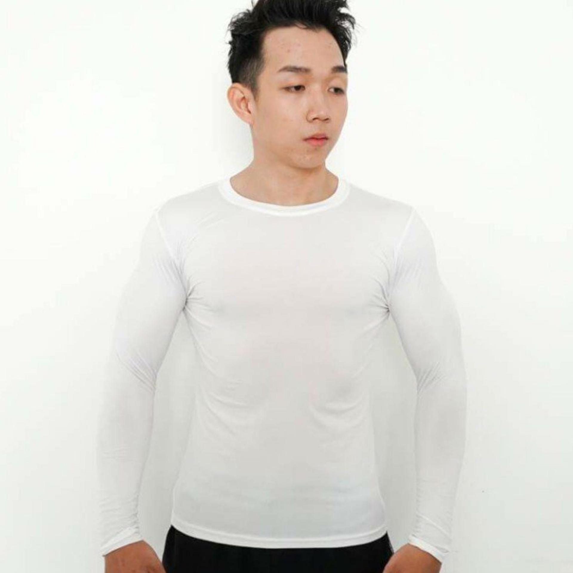 Áo thun body 4 chiều dài tay - Trắng