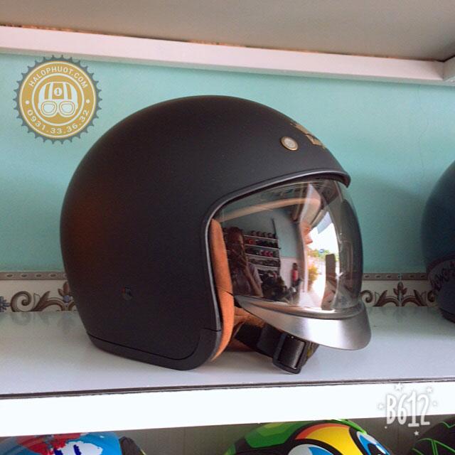[HCM]Nón bảo hiểm 3/4 kính âm Royal M139 Đen nhám (kính khói)
