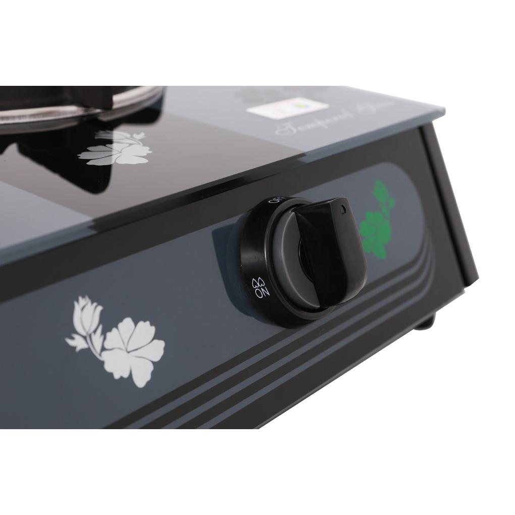 Bếp gas đôi mặt kính kiềng gang Duxton DG-690