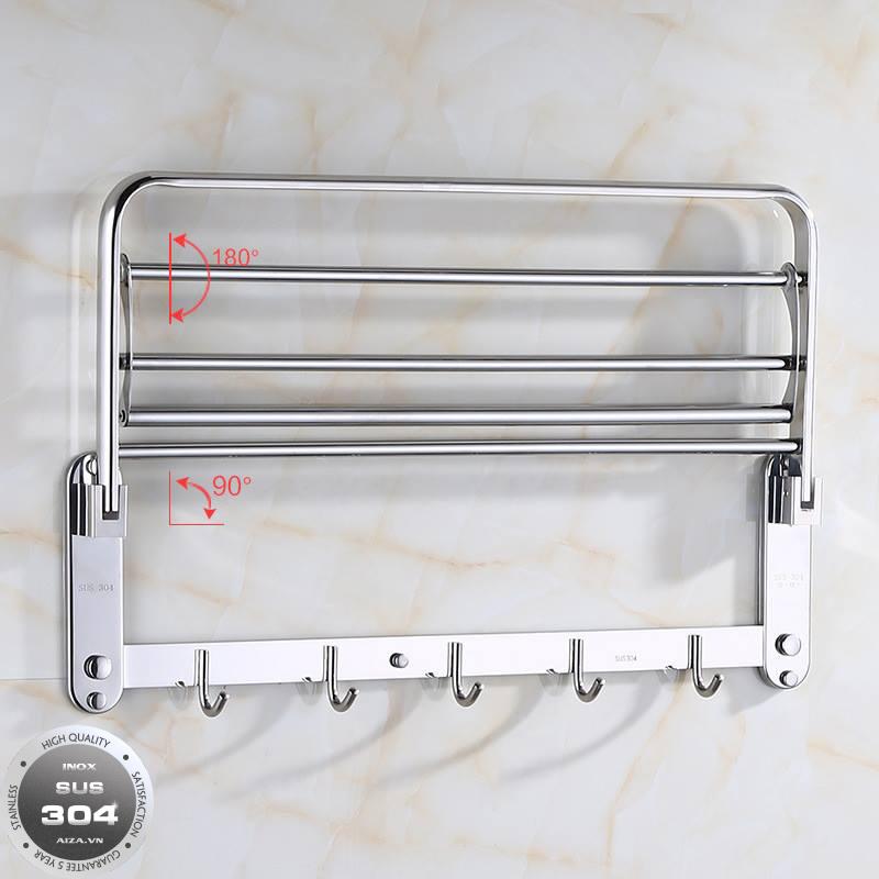 Giàn vắt khăn phòng tắm Inox 304 đa chức năng