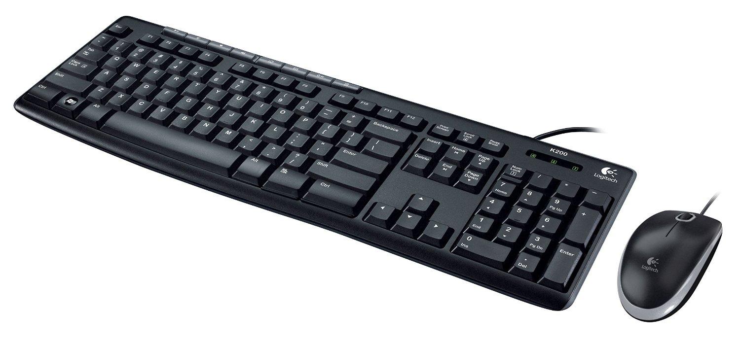Bộ bàn phím và chuột LOGITECH Combo MK200 (Đen) Chính Hãng