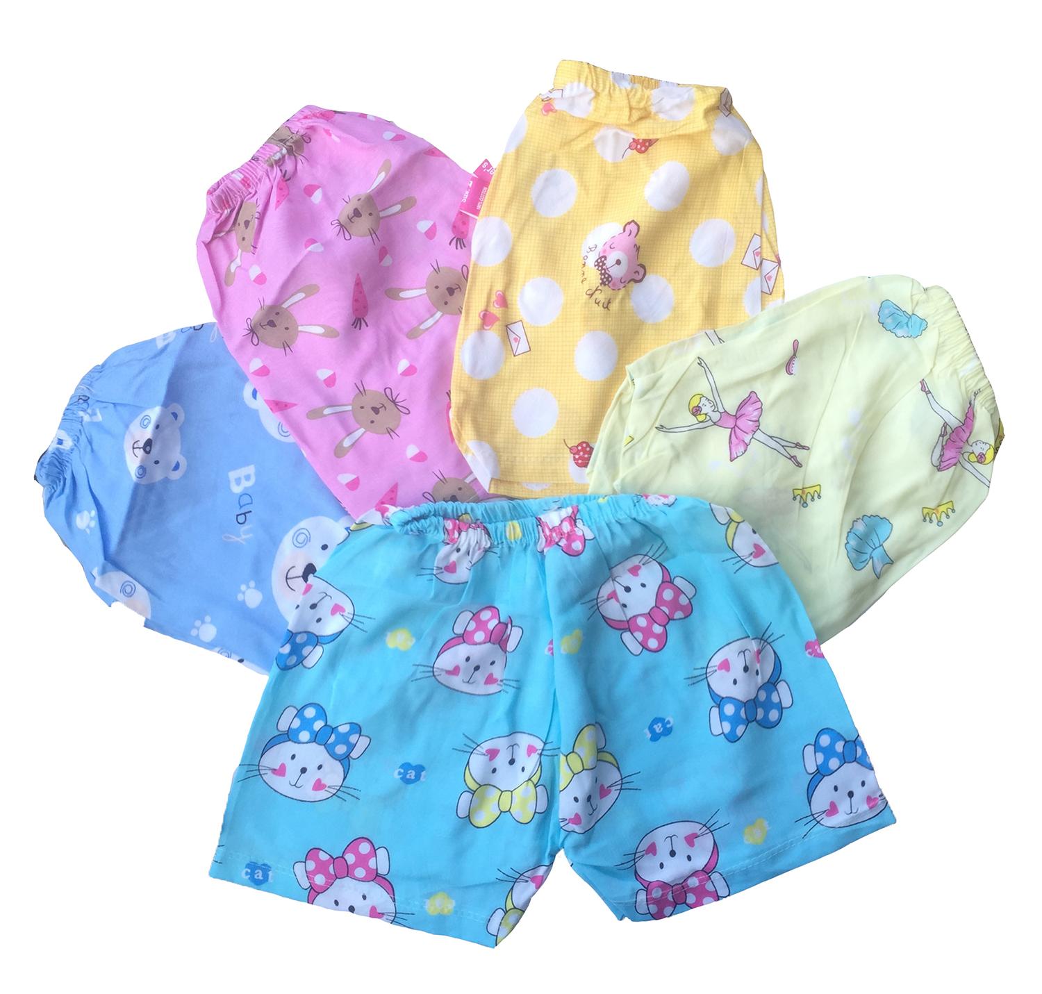 Bộ 5 quần lanh đùi cho bé gái