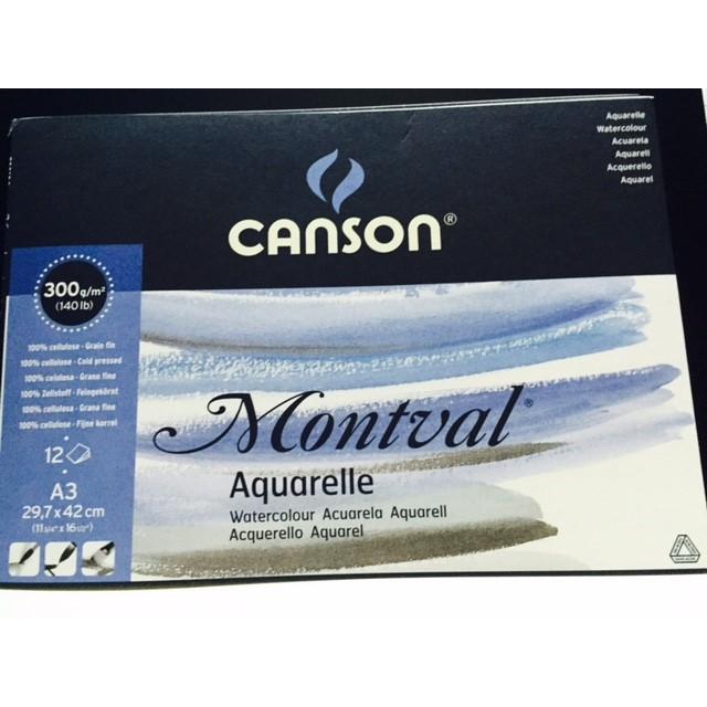 SỔ MÀU NƯỚC CHUYÊN DỤNG CANSON MONTAVAL GIẤY A3(30CMX42CM)