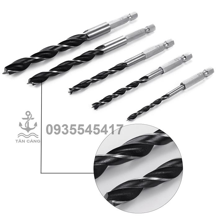 Bộ mũi khoan gỗ chuôi lục
