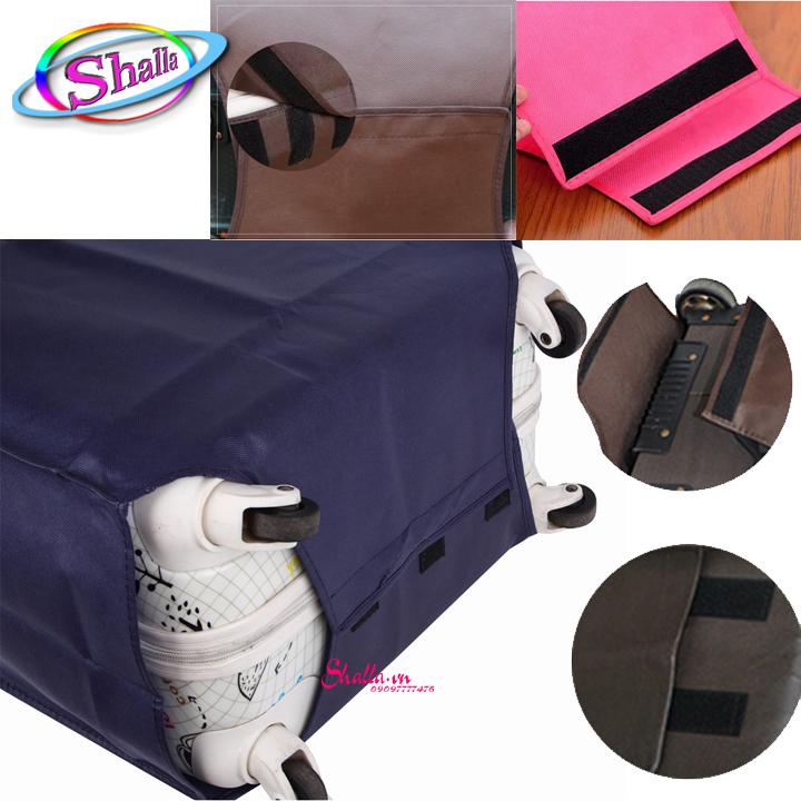 Vải Bọc trùm Vali Size 24 inch (nâu, hồng)