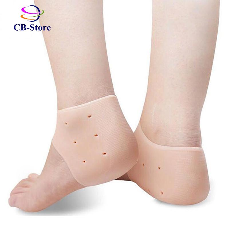 Bộ 3 Đôi Vớ Silicon Bảo Vệ Chống Nứt Gót Chân (Màu Be)