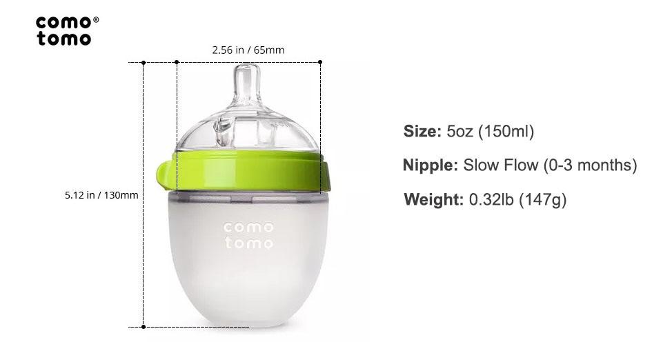 [HCM]Bình sữa silicone Comotomo 150ml (Xanh)