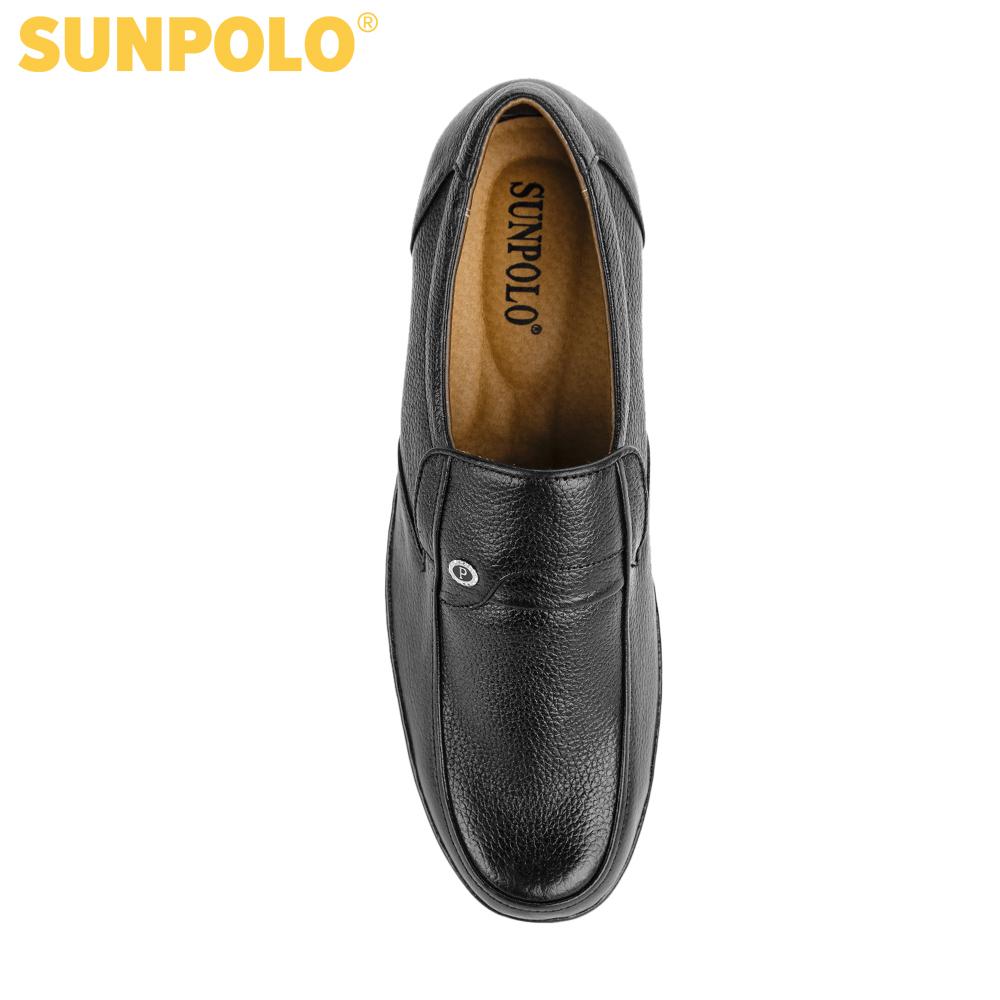 Men Leather Shoes SUNPOLO SUS509D (Black)