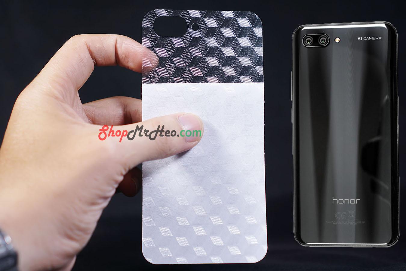 [HCM]Bộ 3 Skin Dán Mặt Lưng Vân 3D Honor 10