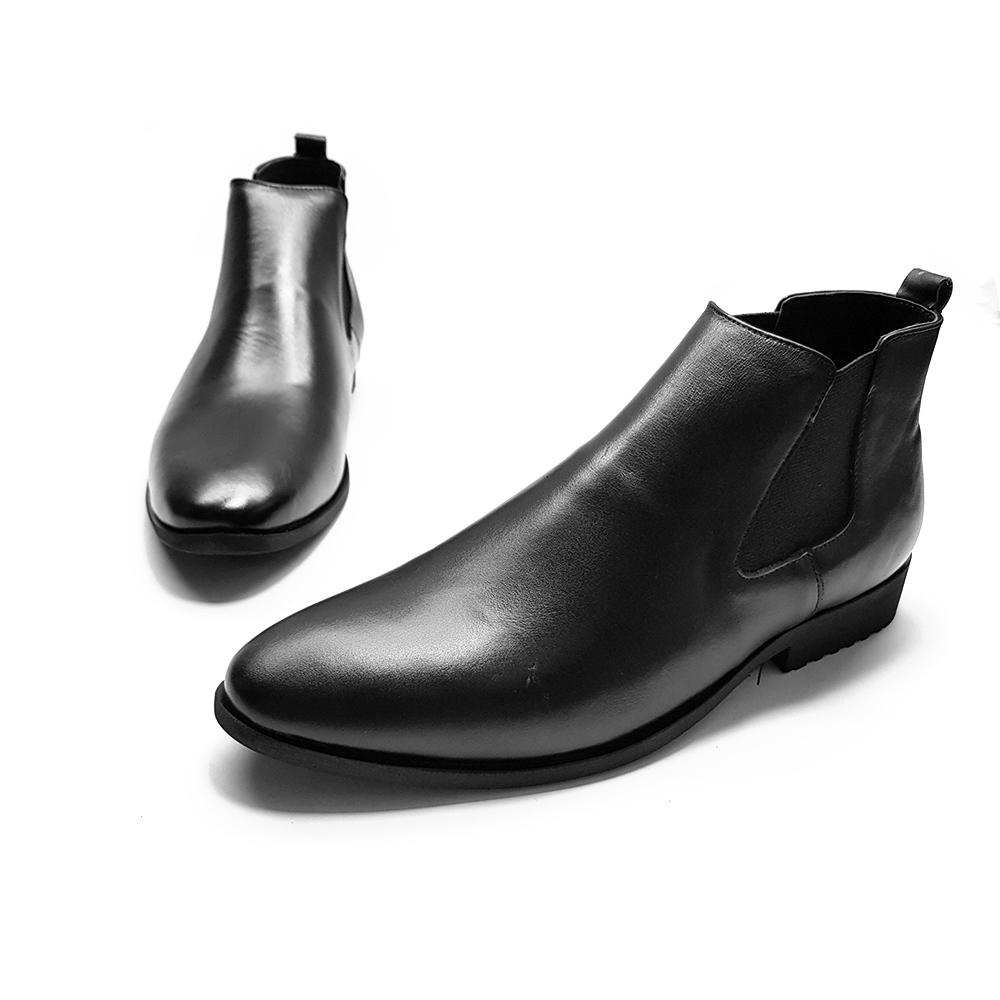 Giày Boot Nam Cổ Lửng Da Bò Thật 100% Ensado CL03MC (Đen - Nâu)