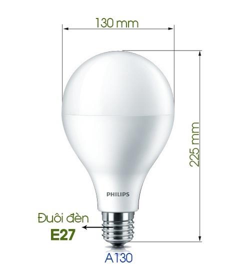 Bóng đèn LED công suất cao Philips LEDBulb 40W 6500K E27 A130 - Ánh sáng trắng