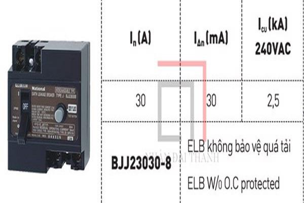 Cầu dao chống rò Panasonic BJJ23030-8