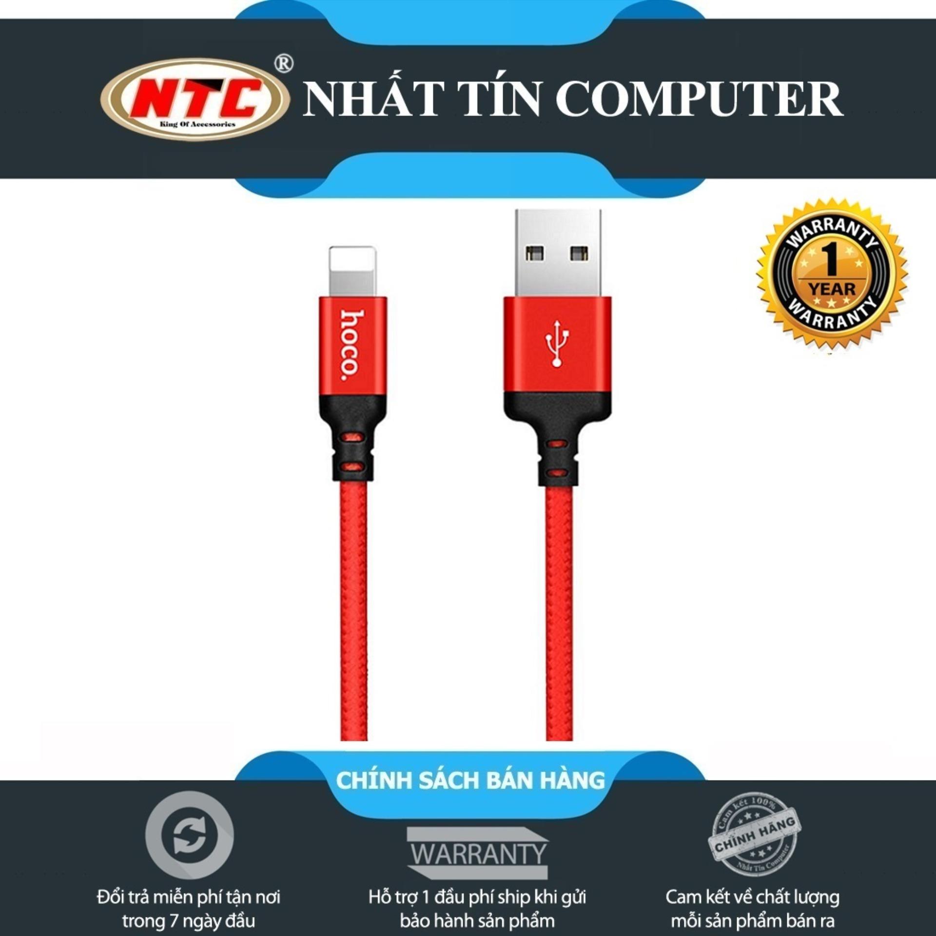 Cáp sạc dây dù Hoco X14 dài 2M - cổng Lightning - Hãng phân phối chính thức