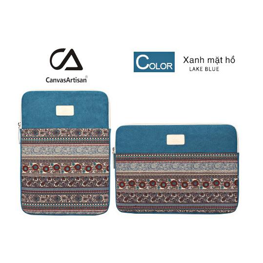 Túi chống sốc Macbook Laptop CanvasArtisan thổ cẩm dọc