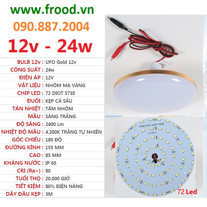 Bóng đèn LED UFO Gold 12v - 24w