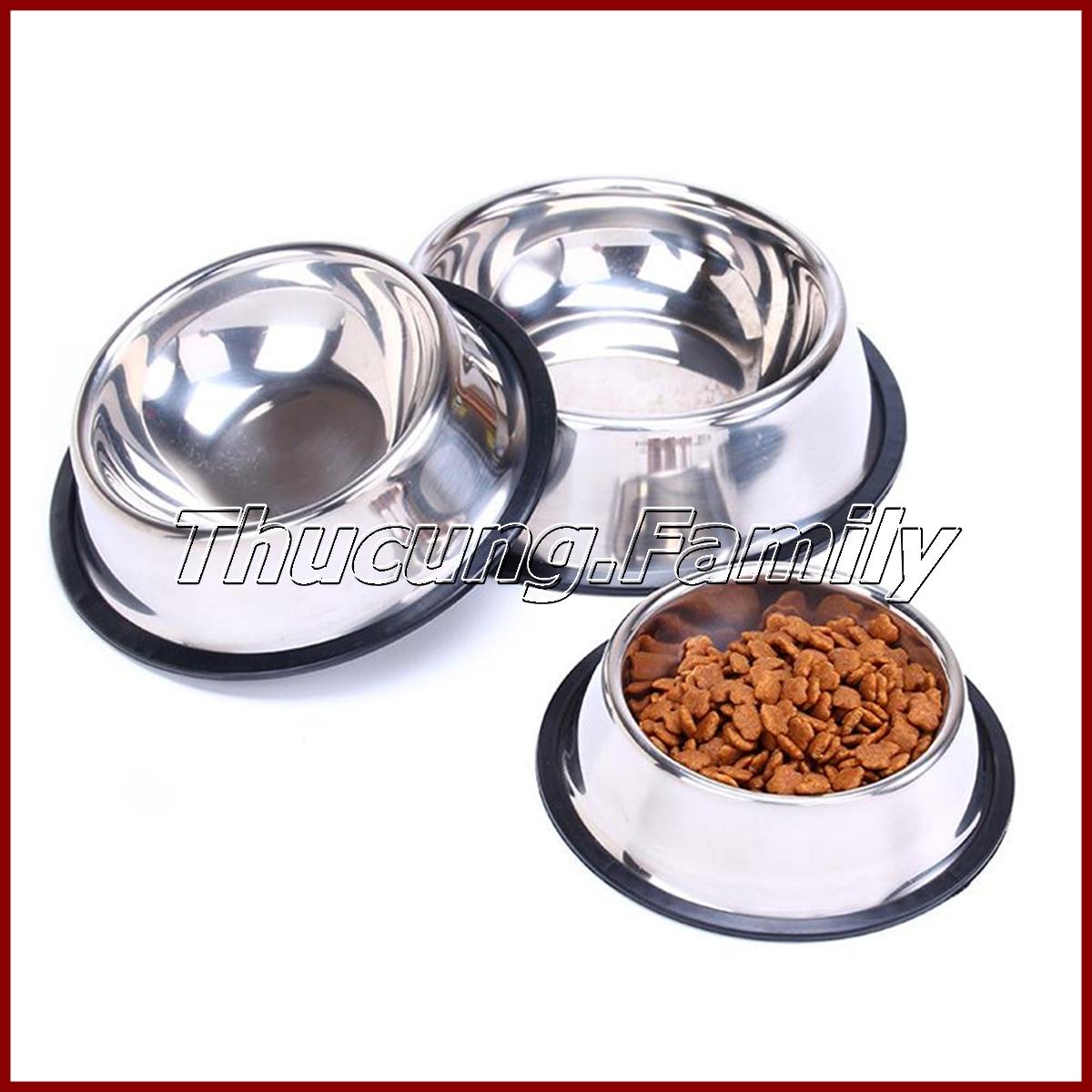 CHÉN / BÁT ăn inox ko gỉ sét- ko lật cho CHÓ MÈO (Size 3:22cm)