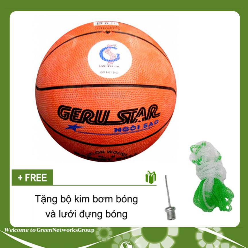 Quả Bóng rổ số 6 Gerustar + Tặng kim bộ kim bơm và lưới đựng bóng GreenNetworks