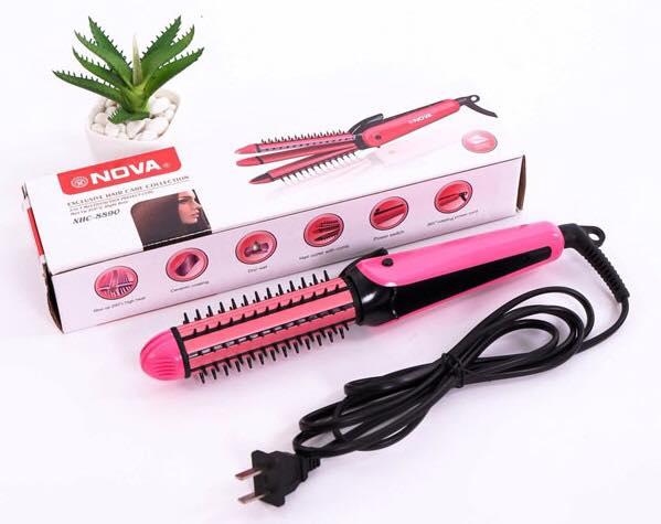 Lược điện Nova 3in1 Lược điện Nova 3in 1 8890 duỗi, bấm, uốn xù, máy làm tóc đa năng, dụng cụ tạo kiểu tóc, máy tạo kiểu tóc