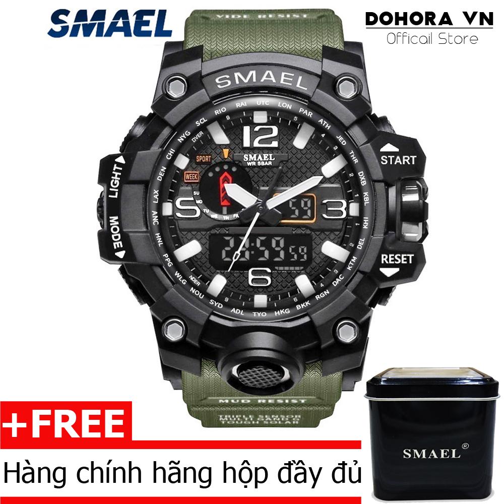 Đồng hồ nam quân đội Mỹ SMAEL DO1 siêu chống nước chống sốc dây cao su bền bỉ