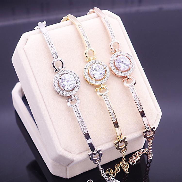 Lắc tay nữ bạc 925 Saphia đính đá pha lê cao cấp