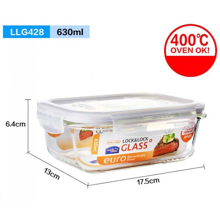 [HCM]Hộp thủy tinh Lock & Lock 630ml
