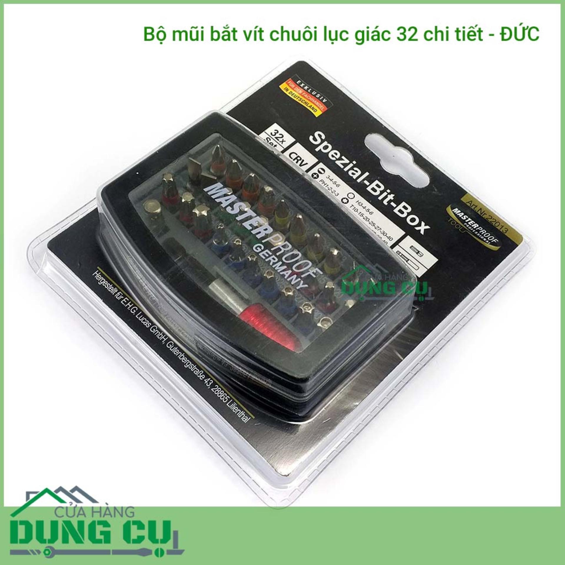 Bộ 32 đầu bắt vít ĐỨC- phụ kiện máy khoan bắt vít
