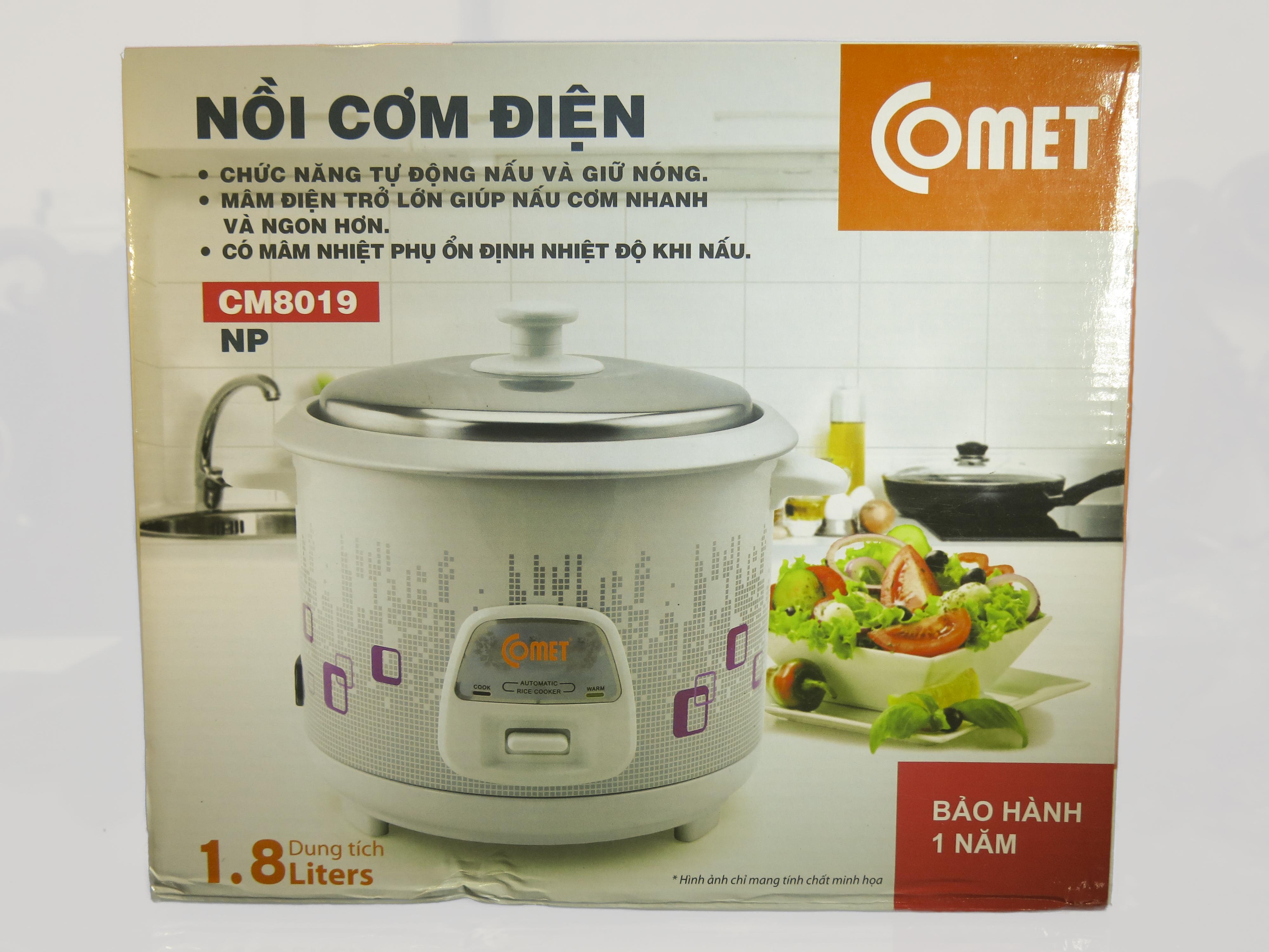 [HCM]Nồi cơm điện nắp rời Comet CM8019 18 Lít