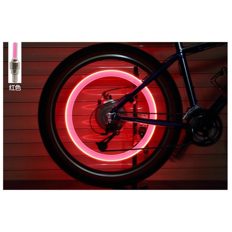 Bộ 2 đèn led gắn van bánh xe đạp (xanh dương)