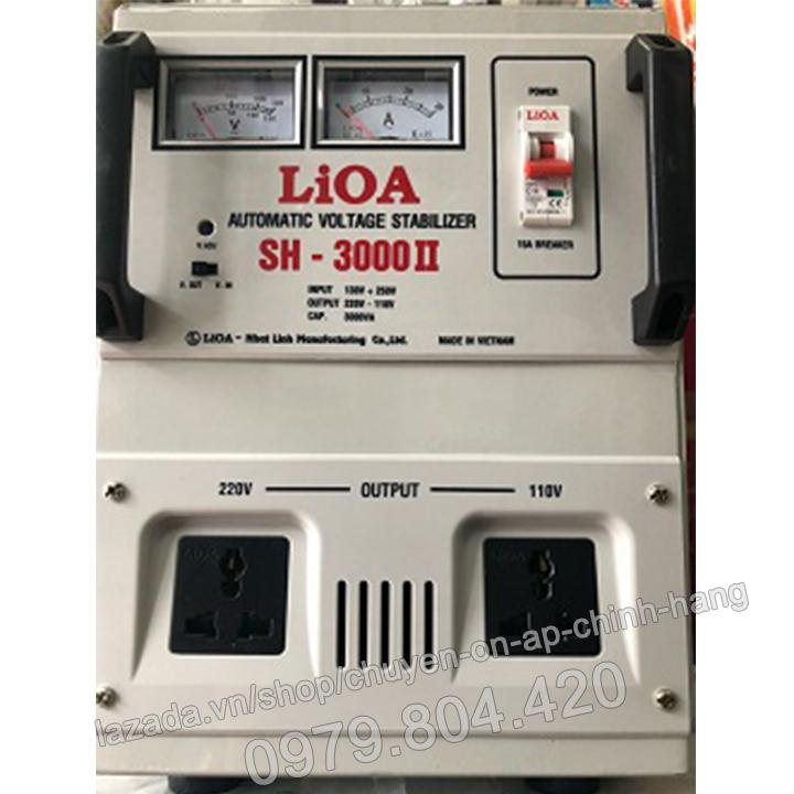 Ổn Áp Lioa 3KVA 1 Pha Dải 150-250V, Thế Hệ II 100% Dây Đồng