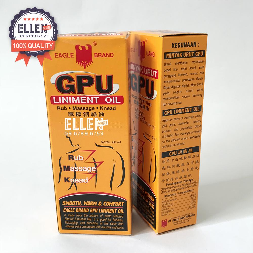 Dầu gừng xoa bóp GPU Liniment Oil Indonesia 60ml