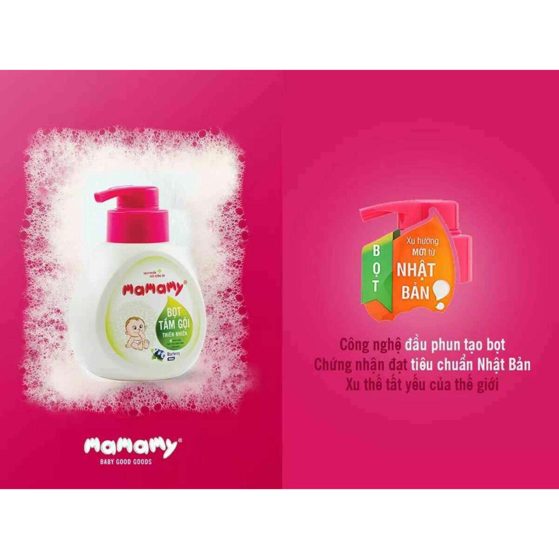 [HCM]Bọt tắm gội Mamamy Raspberry 400ml