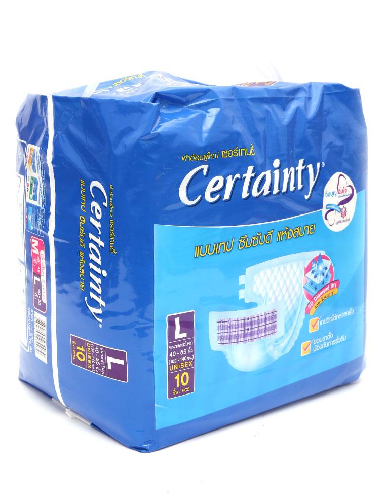 Tã Dán Người Lớn Certainty Size L Gói 10 Miếng