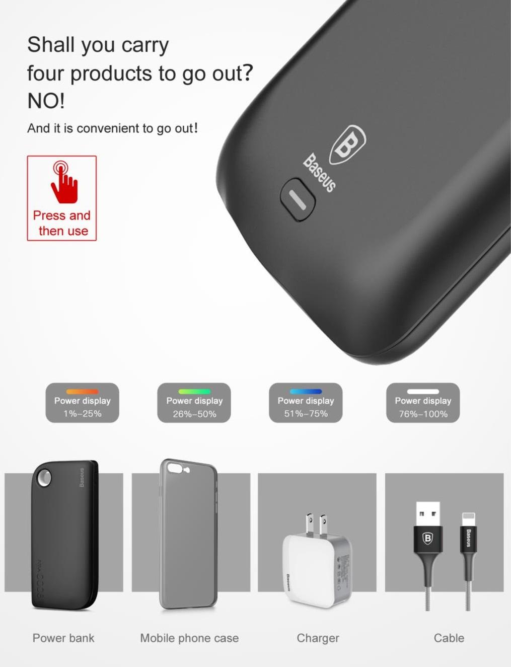 Ốp lưng Samsung S8 plus kiêm sạc dự phòng 5500mAh