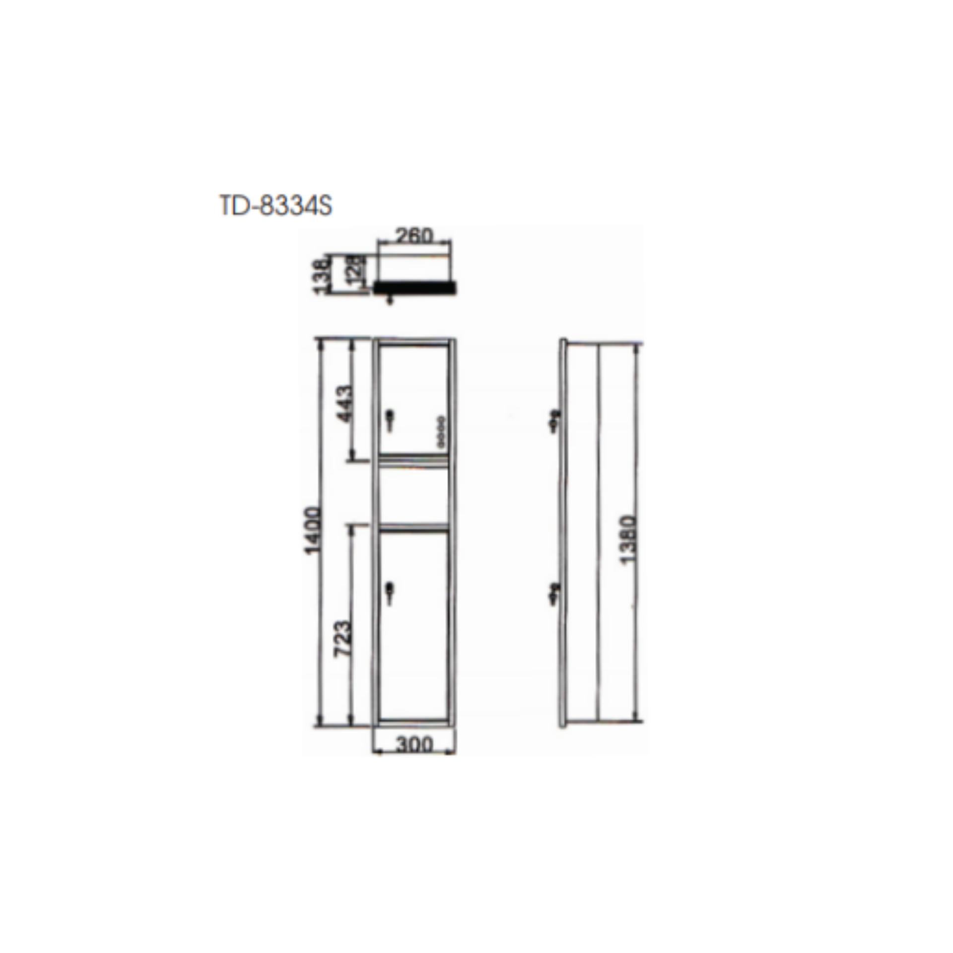 Hộp giấy âm tường - inox SUS 304 ATMOR Model: TD-8334S