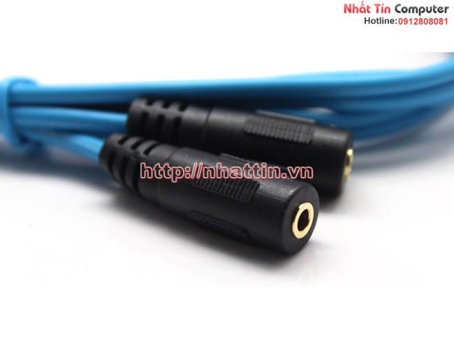 Cáp chia 2 cổng Audio 3.5mm dài 1.5m Dtech DT-6225